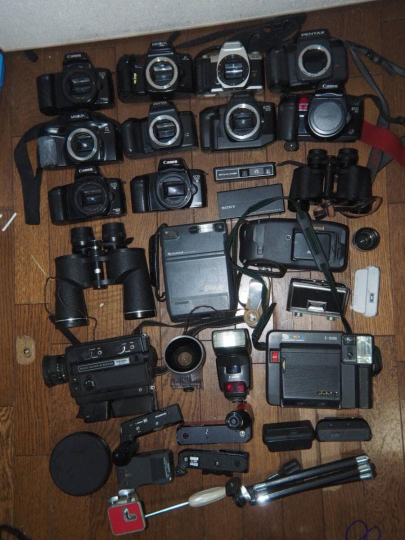 送料無料】☆ ジャンク カメラ・レンズ・ストロボ 多数まとめて /163