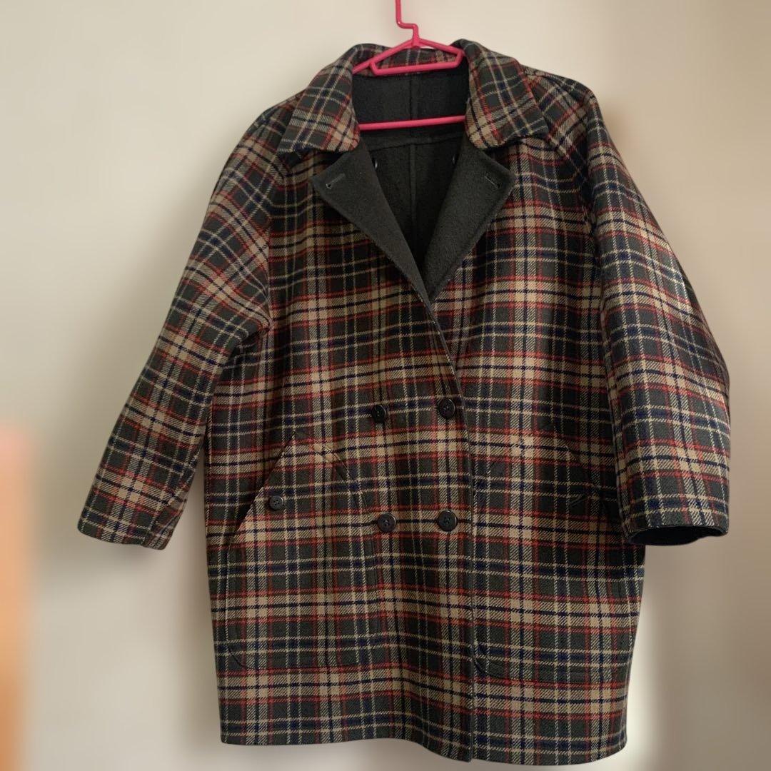 ☆DAKS 一枚仕立てリバーシブルモスグリーンコート L〜LLサイズ