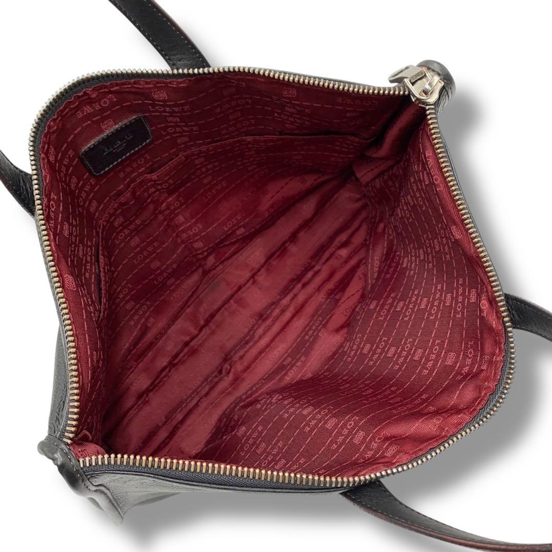 美品✨ロエベ ビジネスバッグ トレド アナグラム ロゴ A4可 レザー ブラック