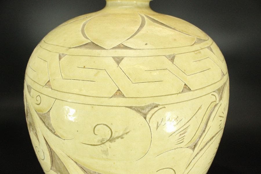 中国美術 磁州窯 纏枝蓮花 梅瓶(HA522) - メルカリ