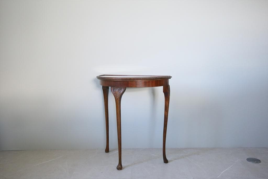 値下カリモク アンティーク調 猫脚 コンソールテーブル ブナ材 AJ1052NS