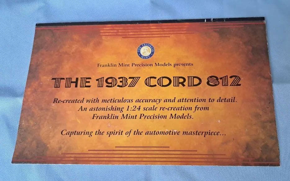 フランクリンミント　1937 Cord 812 Phaeton Roadster