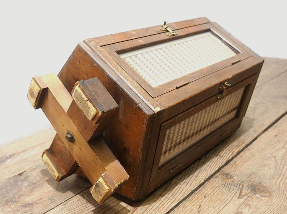 1336 回転式 レトロなハンコケース 判子 ガラスケース レトロ アンティーク