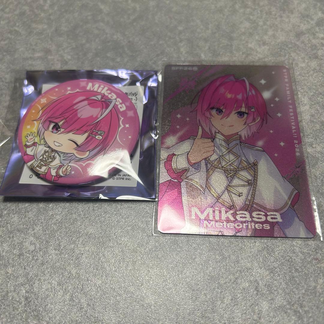 すとふぇす めておら 缶バッジ カード みかさくん 2点セット - メルカリ