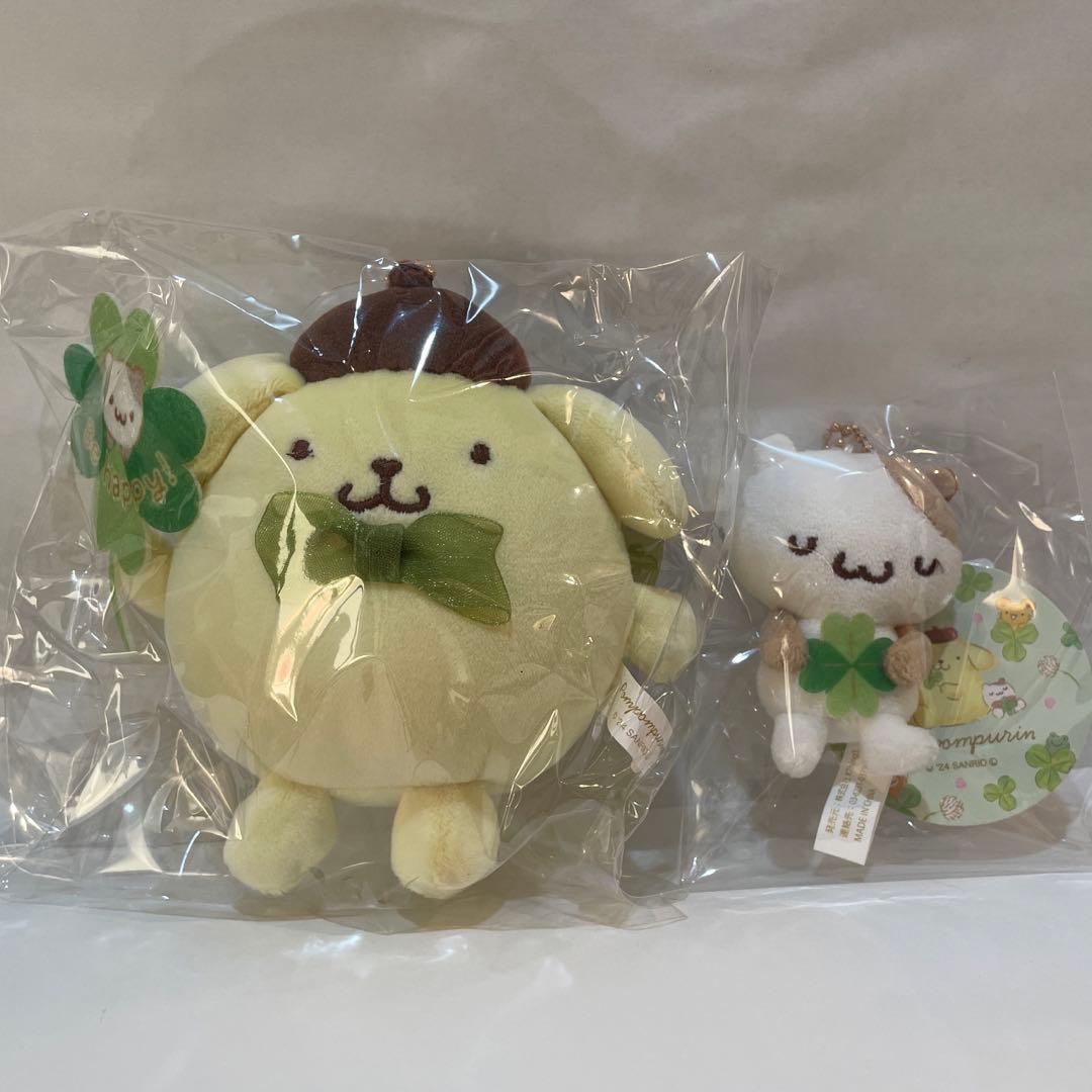 サンリオ ポムポムプリン マフィン クローバー マスコット ぬいぐるみ
