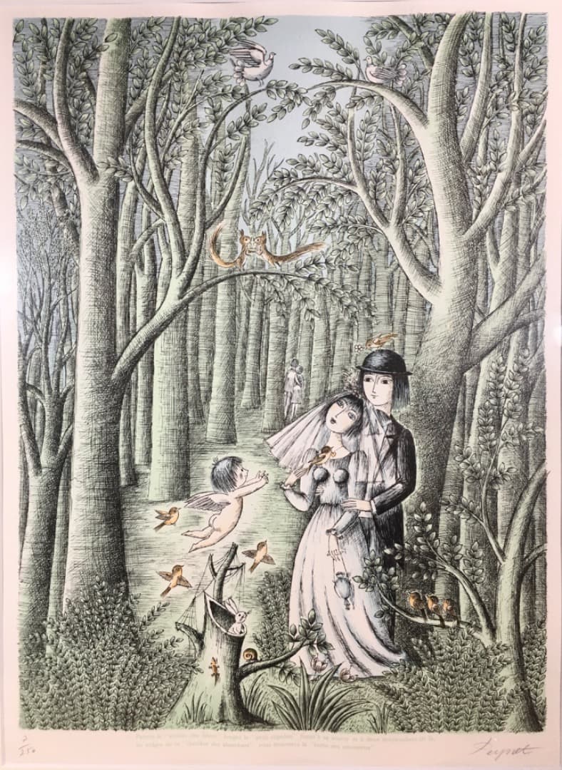 ○[希少] レイモン・ペイネ 『愛のキューピッド』 リトグラフ 版画 7/250