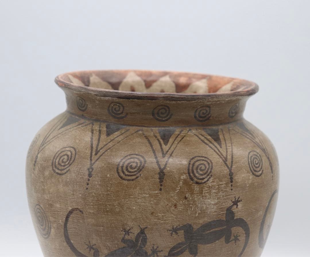 すえき　トカゲ文壺　送料込み0118