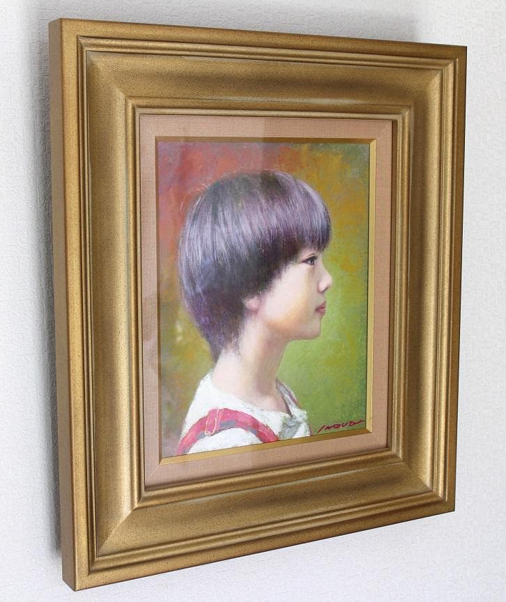 井上司「少女」油彩画 F3(27.3×22.0㎝)