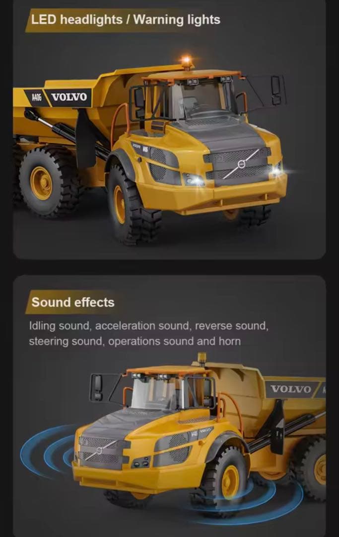 VOLVO A40G 無線リモコン ダンプトラック
