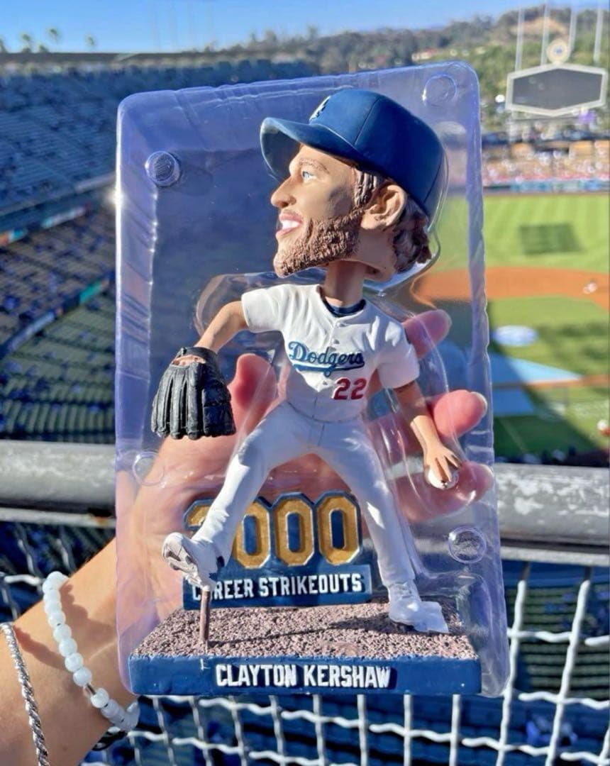 球場配布】クレイトン・カーショウ 3000奪三振 ボブルヘッド