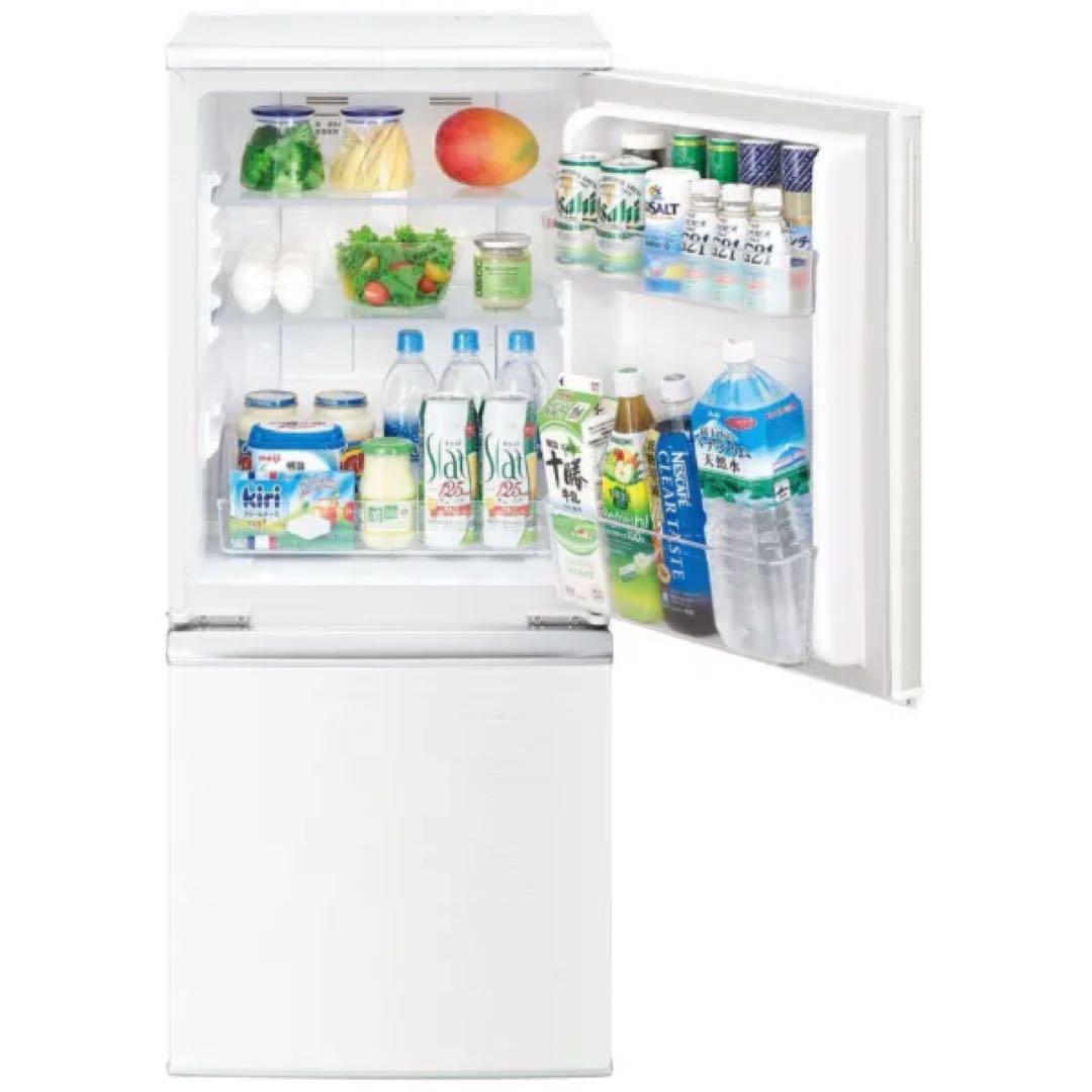 SHARP 冷凍冷蔵庫 137L【2019年製】SJ-D14E-W ホワイト