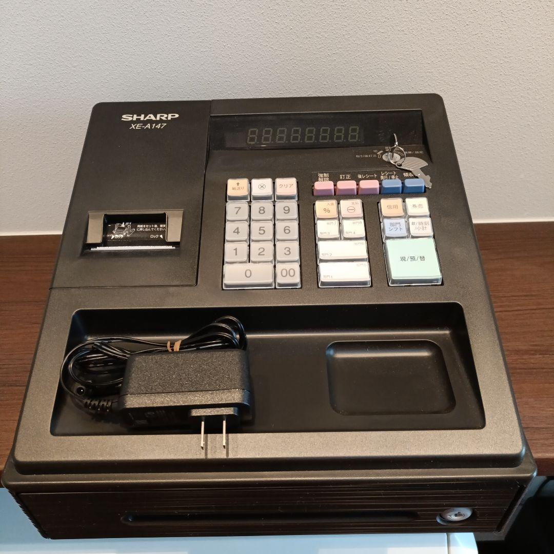 SHARP XE-A147-B レジスター ブラック ACアダプター付き - メルカリ