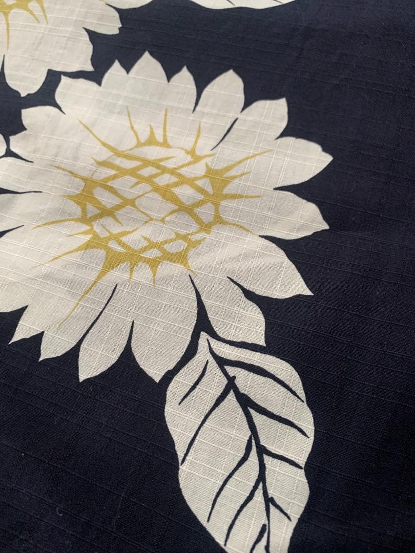 画像 1枚目のフルセット◆品ある向日葵（ひまわり）黒紺浴衣◆