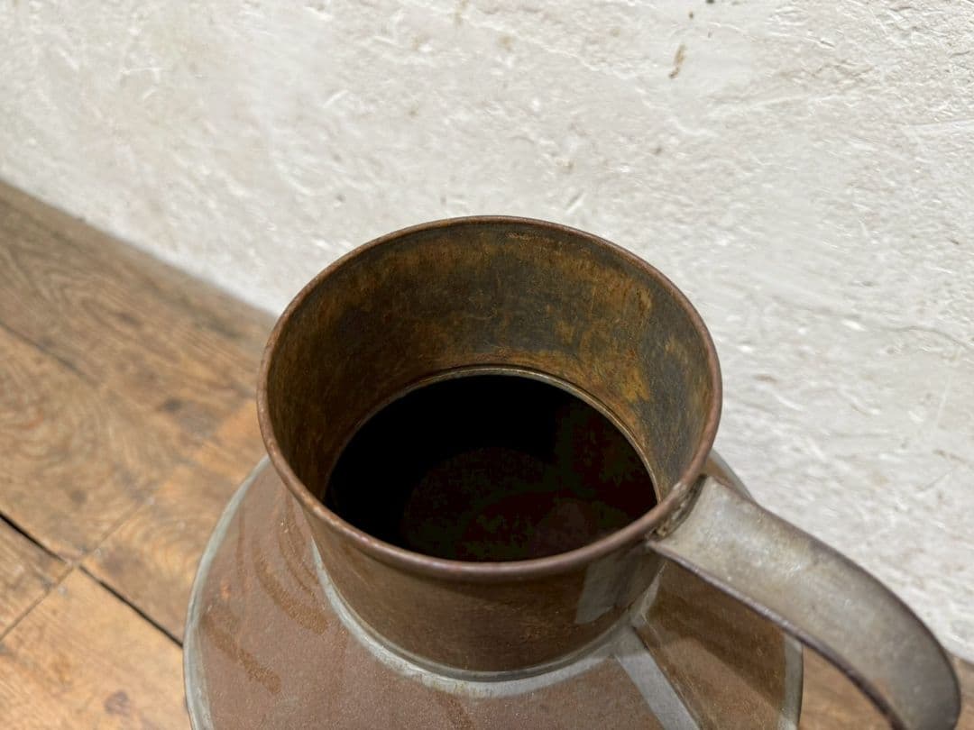 1163 ビンテージ　希少デザインのミルク缶　牛乳缶　ガーデン　オブジェ　レトロ