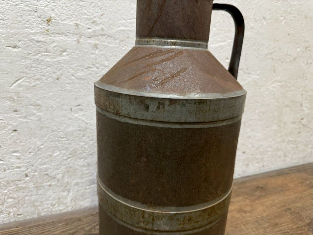 1163 ビンテージ　希少デザインのミルク缶　牛乳缶　ガーデン　オブジェ　レトロ