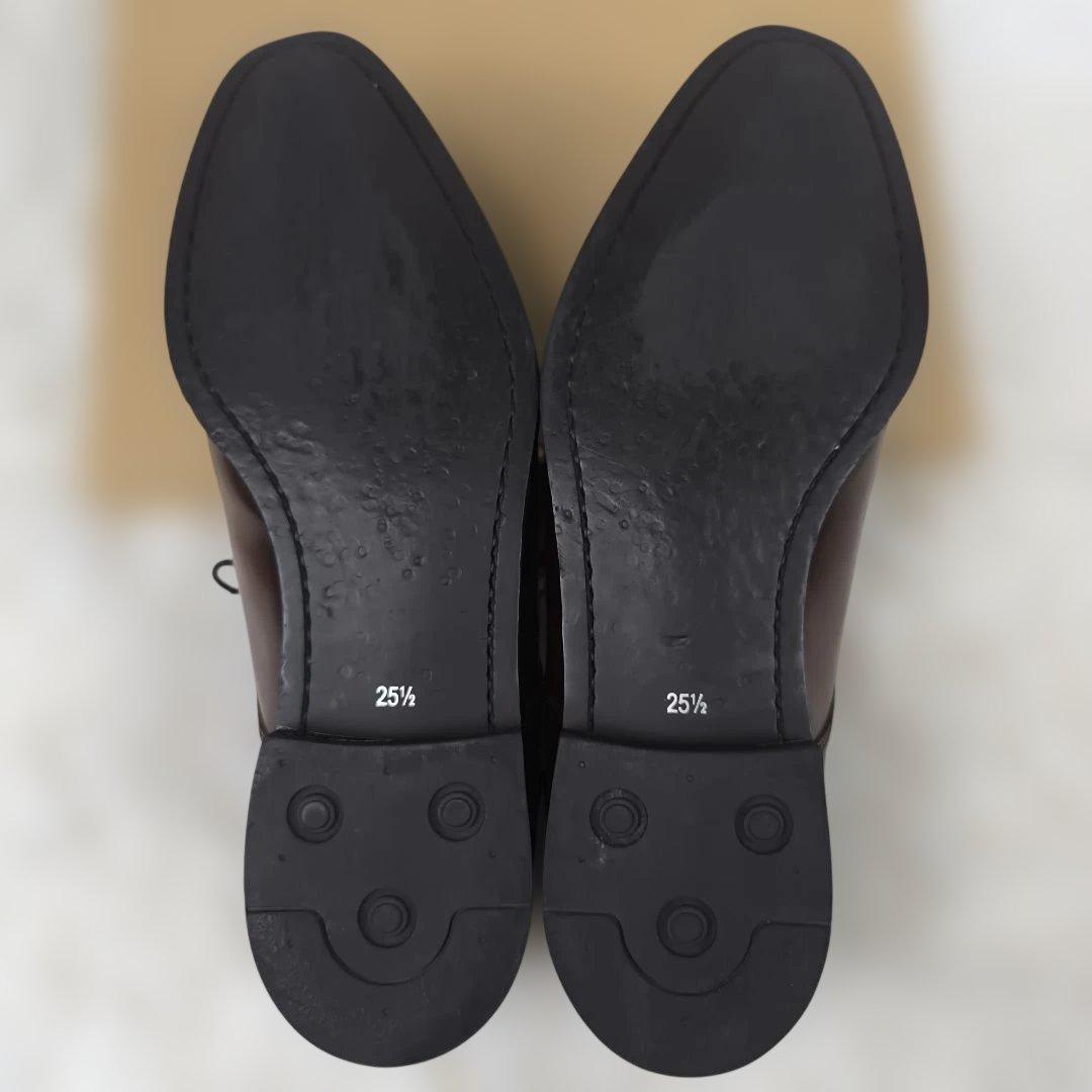 ✨極美品✨リーガル ドレスシューズ 外羽根 ストレートチップ ガラスレザー 茶色