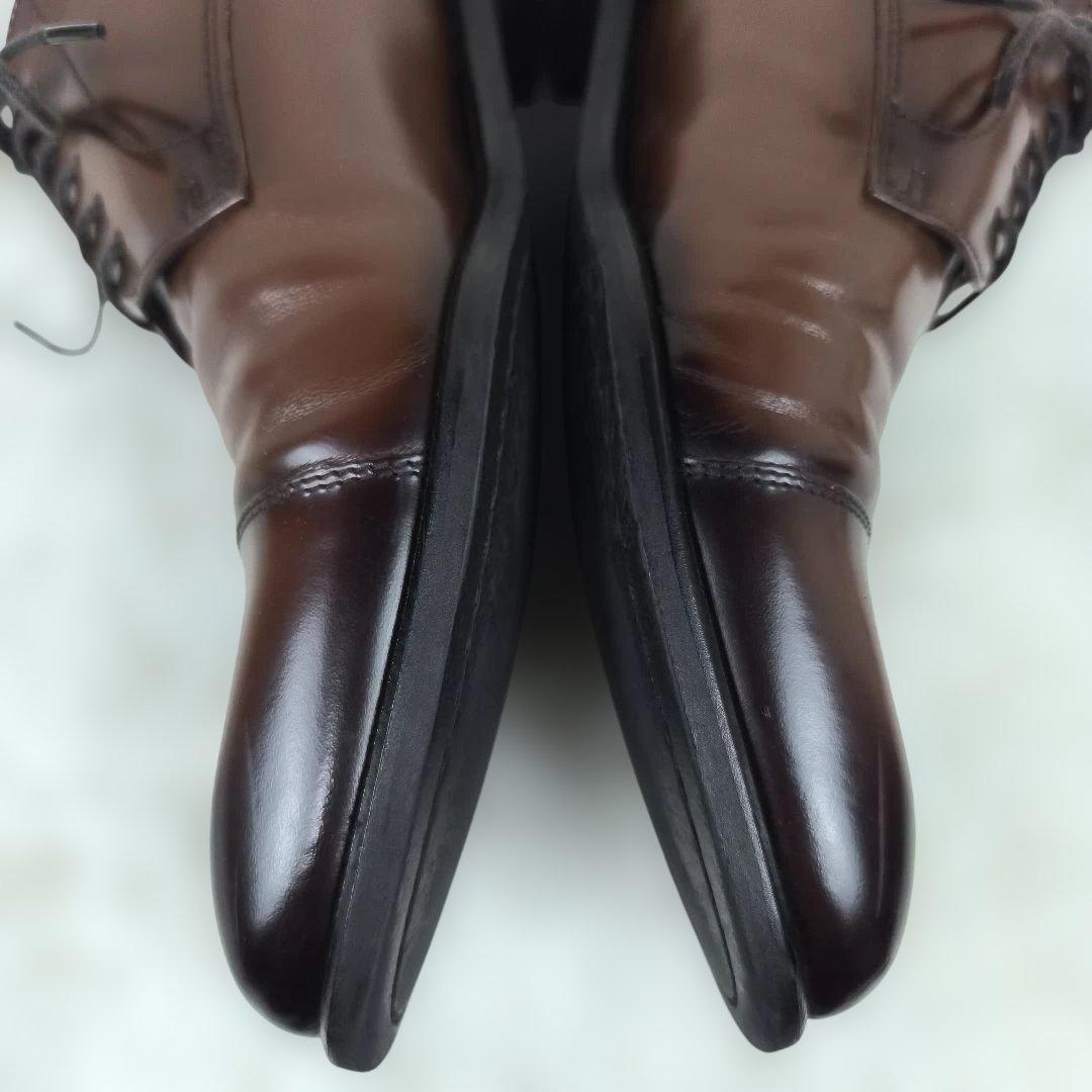 ✨極美品✨リーガル ドレスシューズ 外羽根 ストレートチップ ガラスレザー 茶色