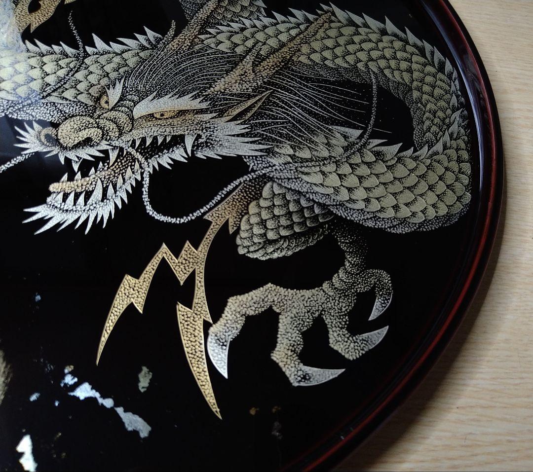 輪島塗沈金 お盆【龍】 - メルカリ