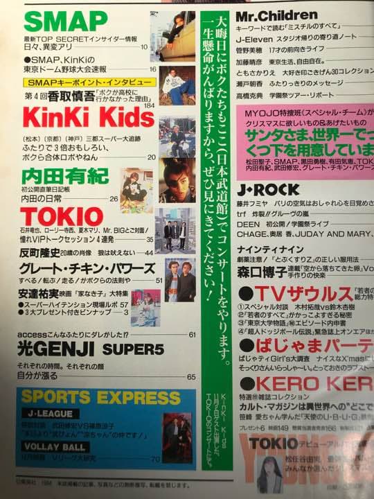 明星 木村拓哉1995年1月号