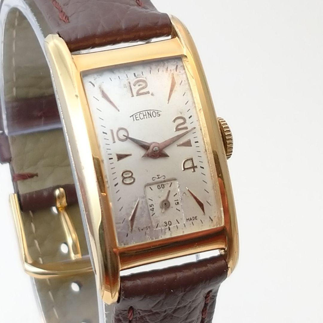 【1940s】TECHNOS スモセコ OH済 ヴィンテージ腕時計
