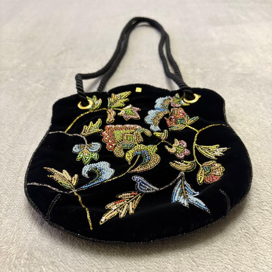 Pierre Balmain ピエールバルマン ビーズ刺繍 結婚式 ベロア 黒