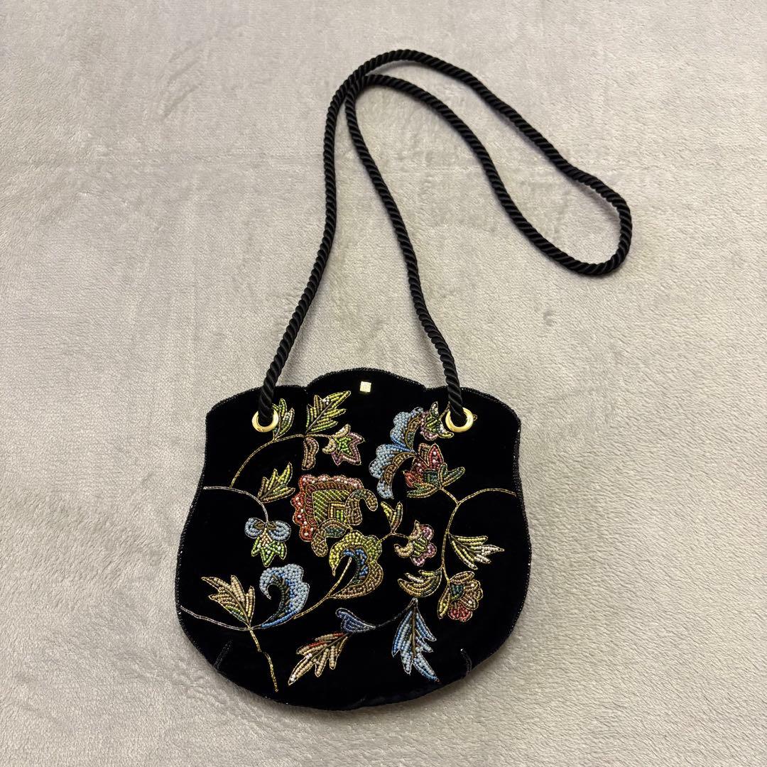 Pierre Balmain ピエールバルマン ビーズ刺繍 結婚式 ベロア 黒