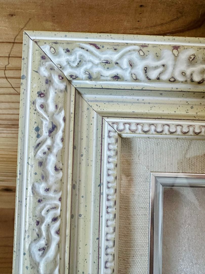 アイボリー P6キャンバス 装飾的な油彩額縁