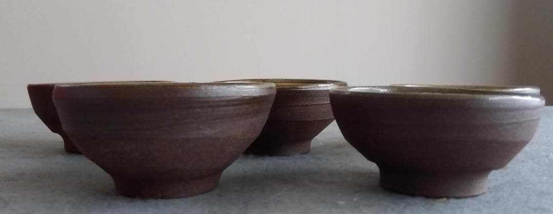 越前焼名工 桝田屋光生 ぐい飲み金盃五客セット