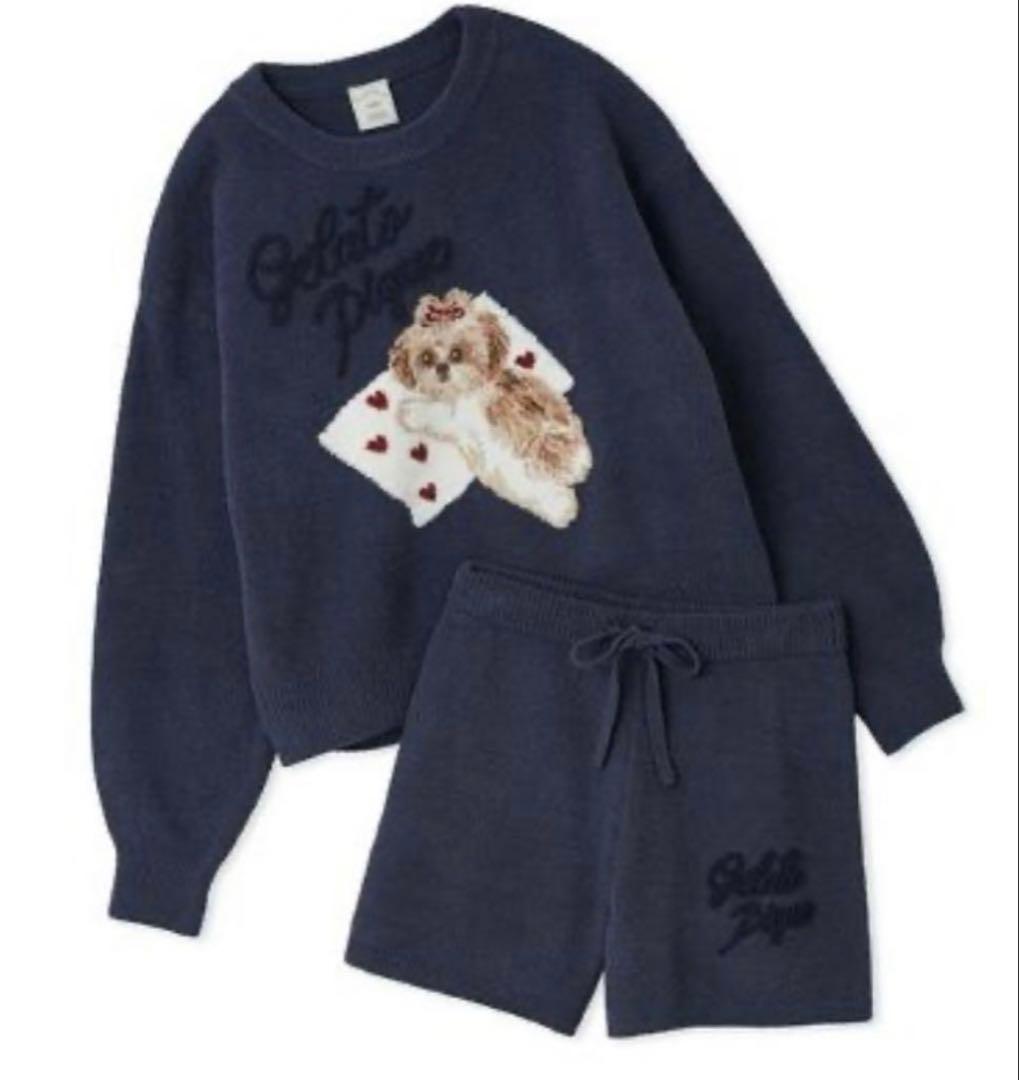 ジェラートピケ シーズージャガードプルオーバー＆ベビモコショートパンツセット