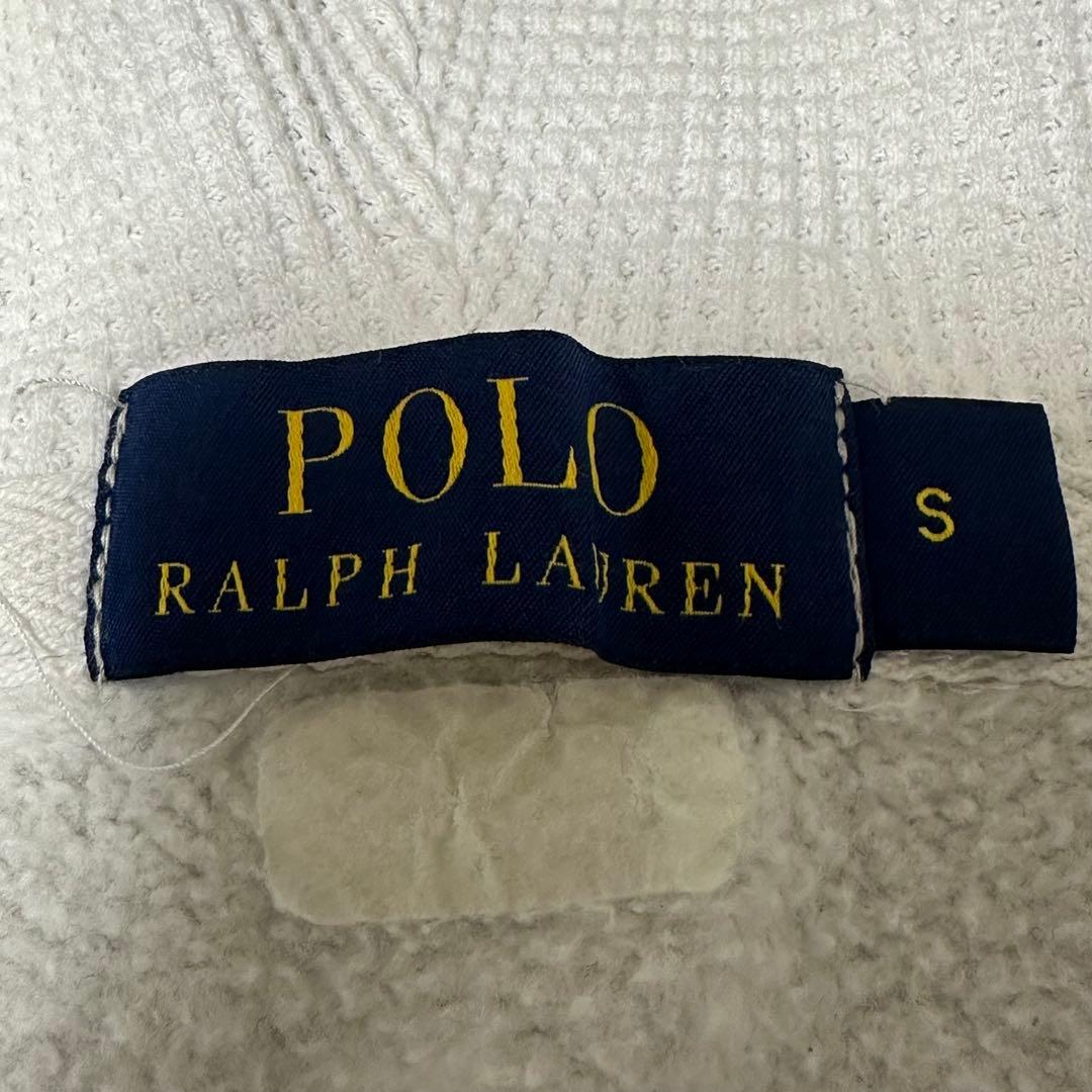 POLO ポロ ラルフローレン ジップパーカー フード裏サーマル グレー