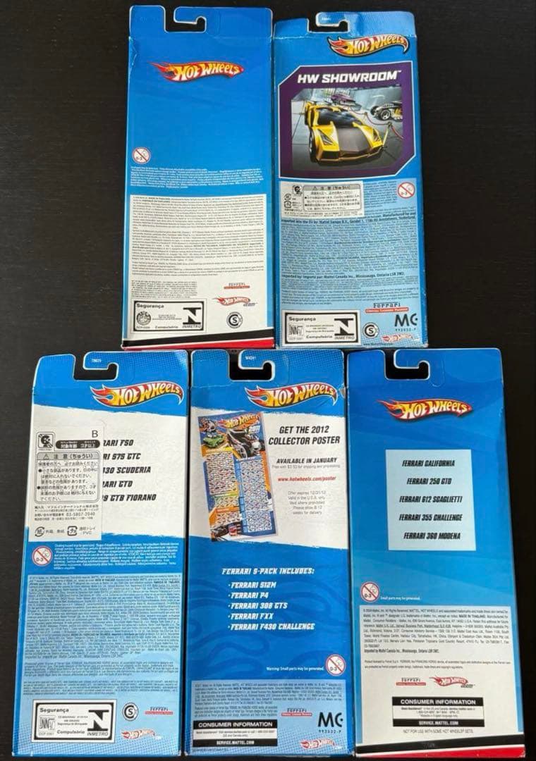 ホットウィール フェラーリ　5個セット