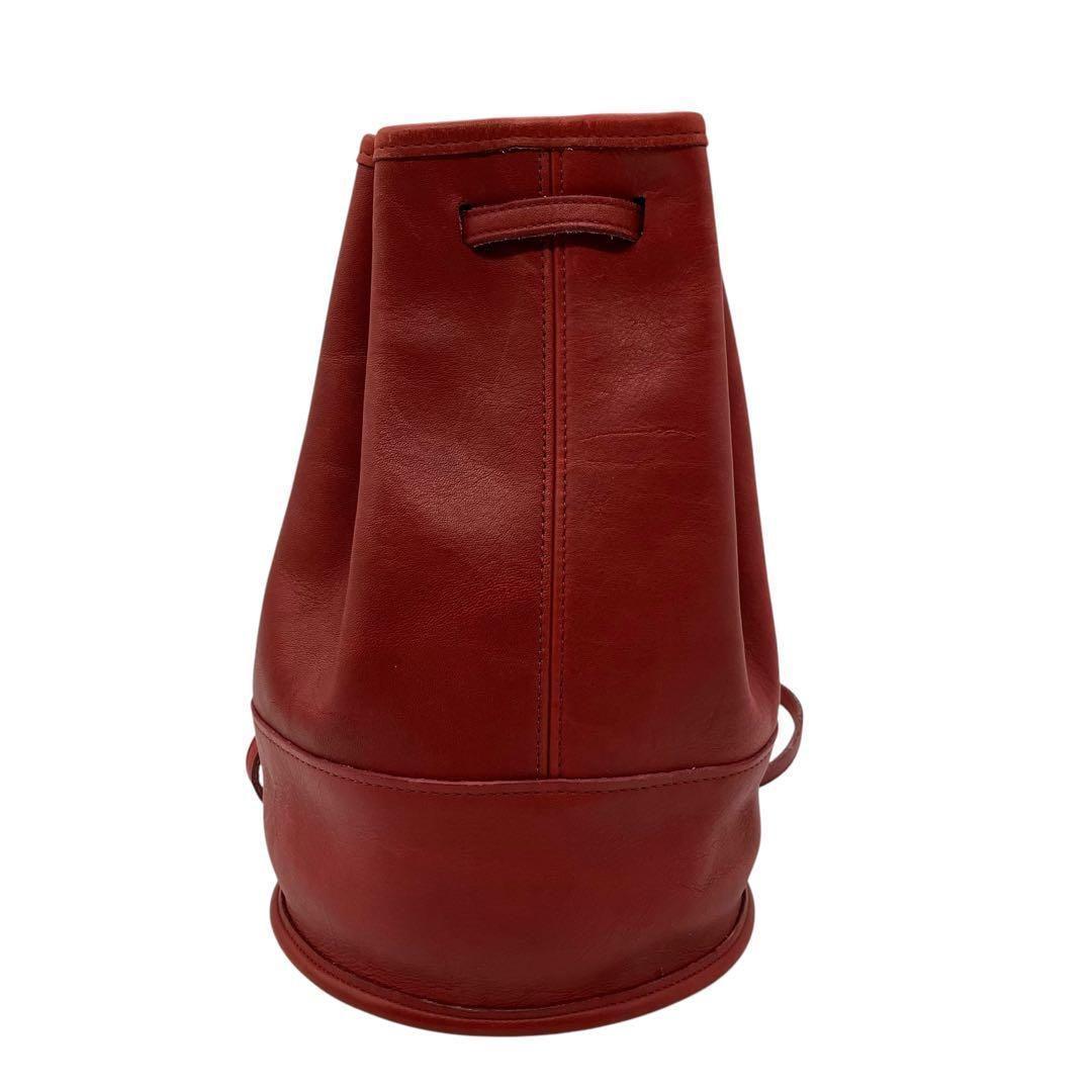 1946 Vintage Coach ショルダーバッグ 巾着 USA RED