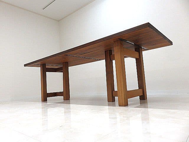 ウォールナット無垢材ダイニングテーブル　W240ｃｍ　多人数用ダイニングテーブル