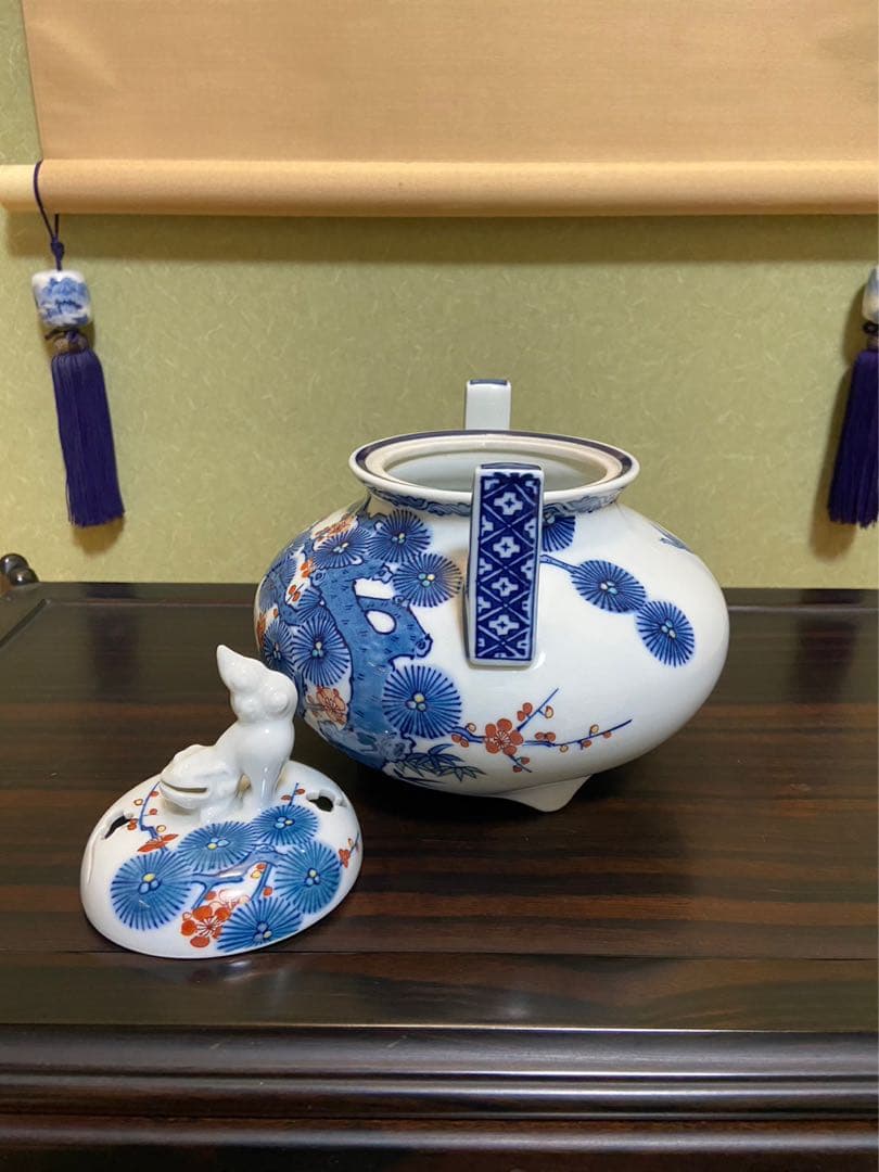 【有田鍋島焼 秀山作】香炉 アンティーク 新品未使用品