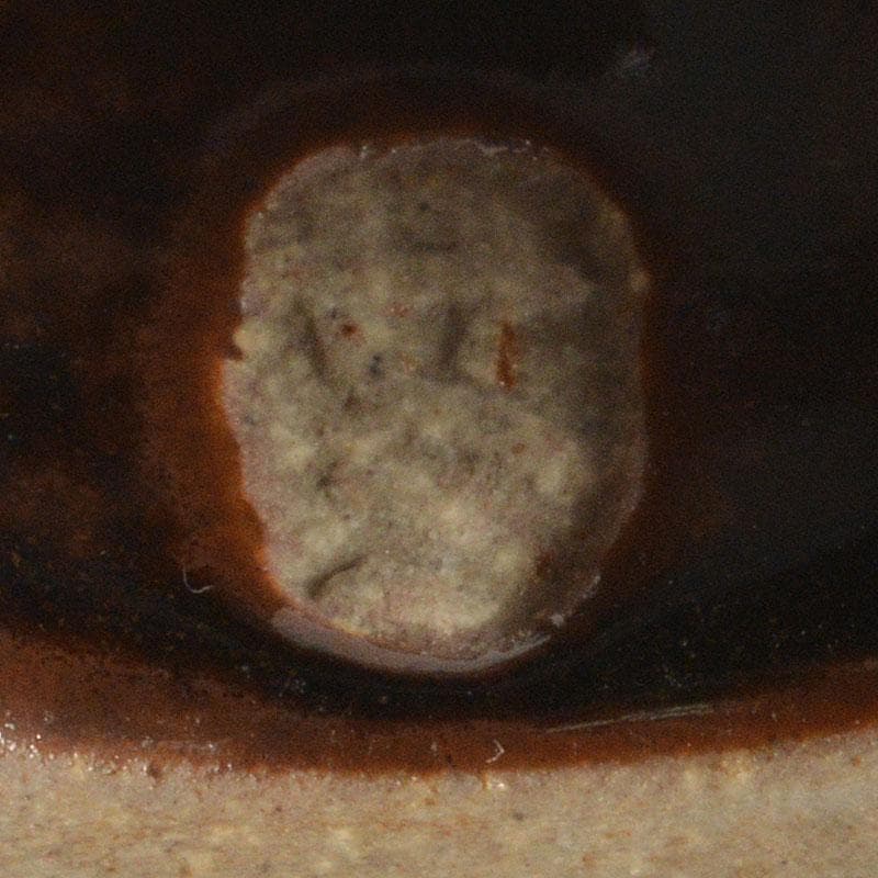 茶道具　膳所焼　淡海ぜぜ　陽炎園造　面取　蓋置　共布共箱　V　6817