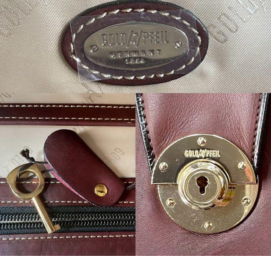 【未使用級】ゴールドファイル ダレスバッグ ビジネスバッグ 大容量 ブラウン