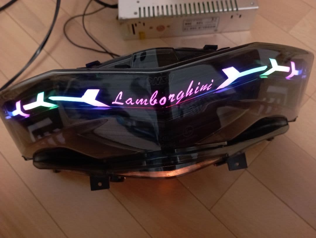 レインボーカラーシグナスX流れるウインカーテールランプ4型sea5jsed8j