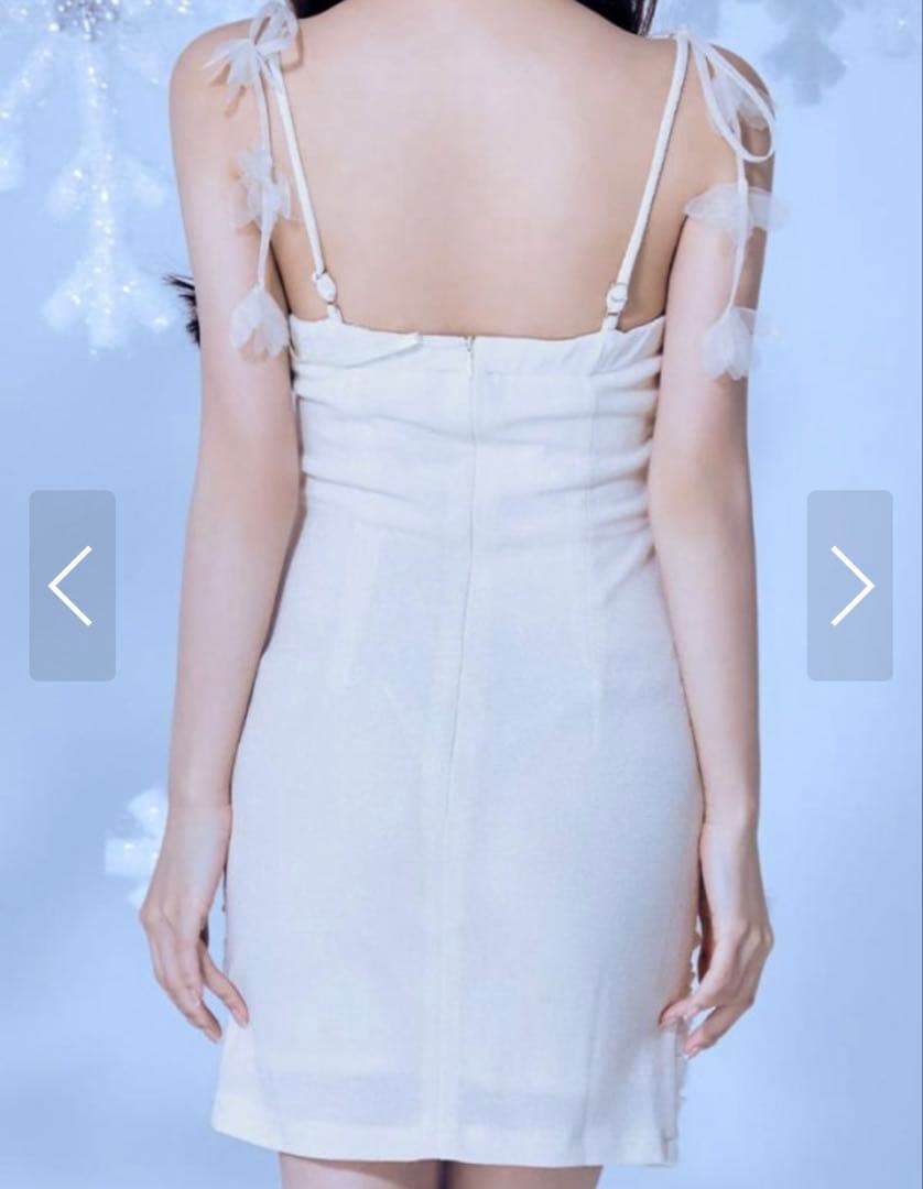 シフォンギャザーキャミソールタイトミニドレス/キャバドレス