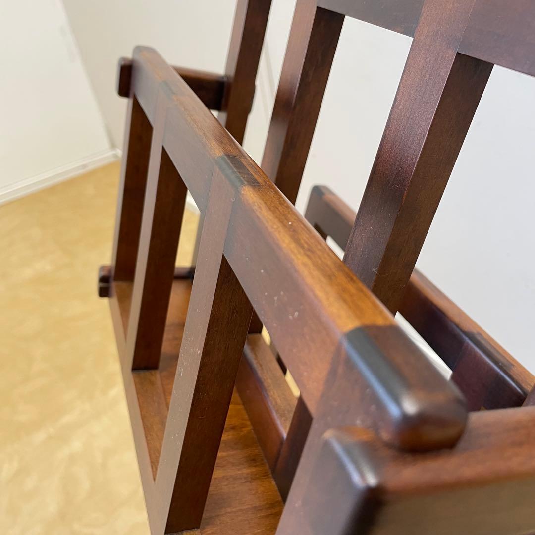 豊岡クラフト ３段マガジンラック ブックスタンド 雑誌立て 本立て 木製 ウッド