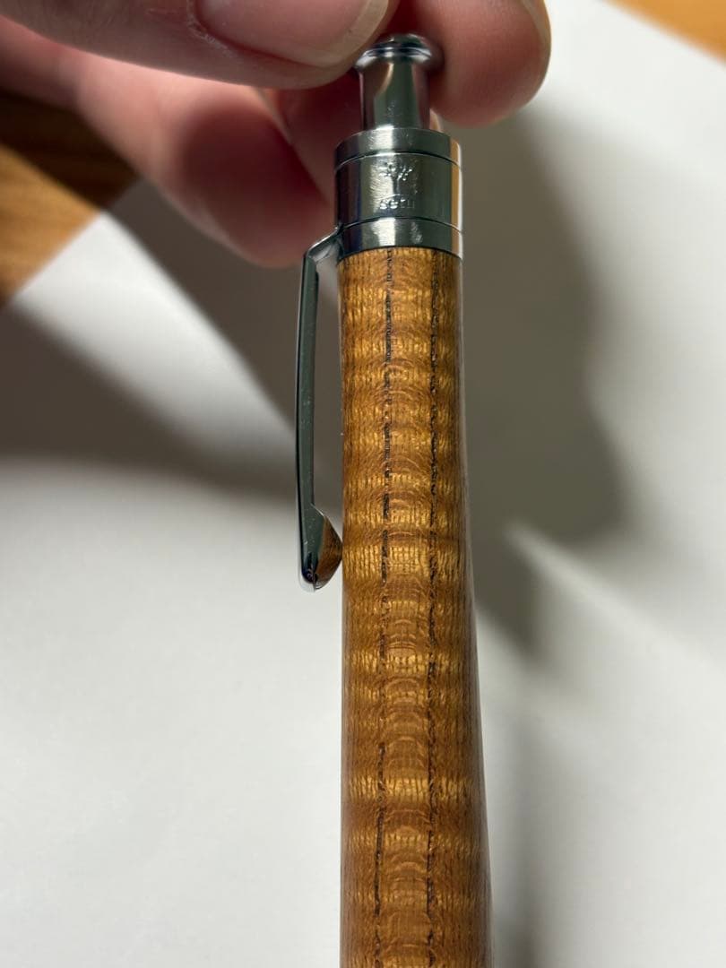 工房楔　欅の杢　固定式口金&スライドパイプ口金付き　アルミパイプ