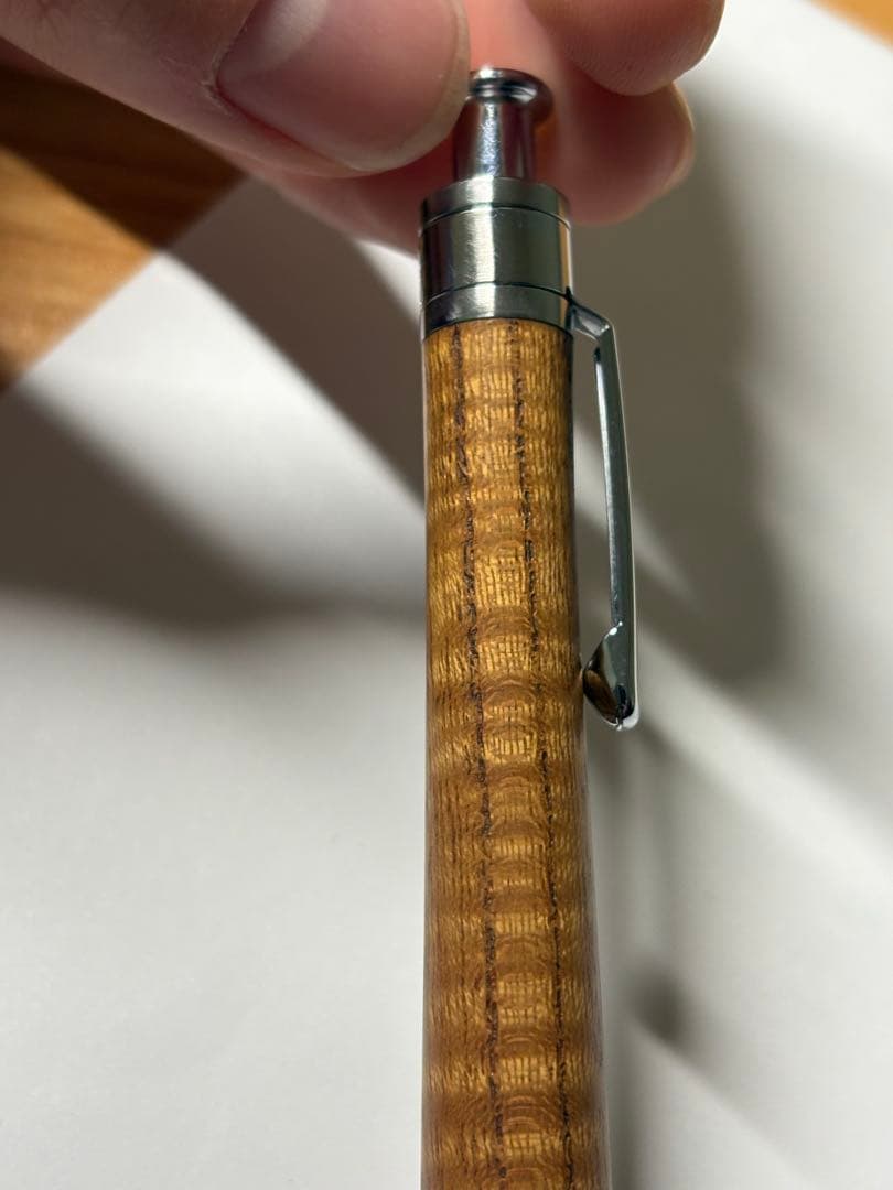 工房楔　欅の杢　固定式口金&スライドパイプ口金付き　アルミパイプ