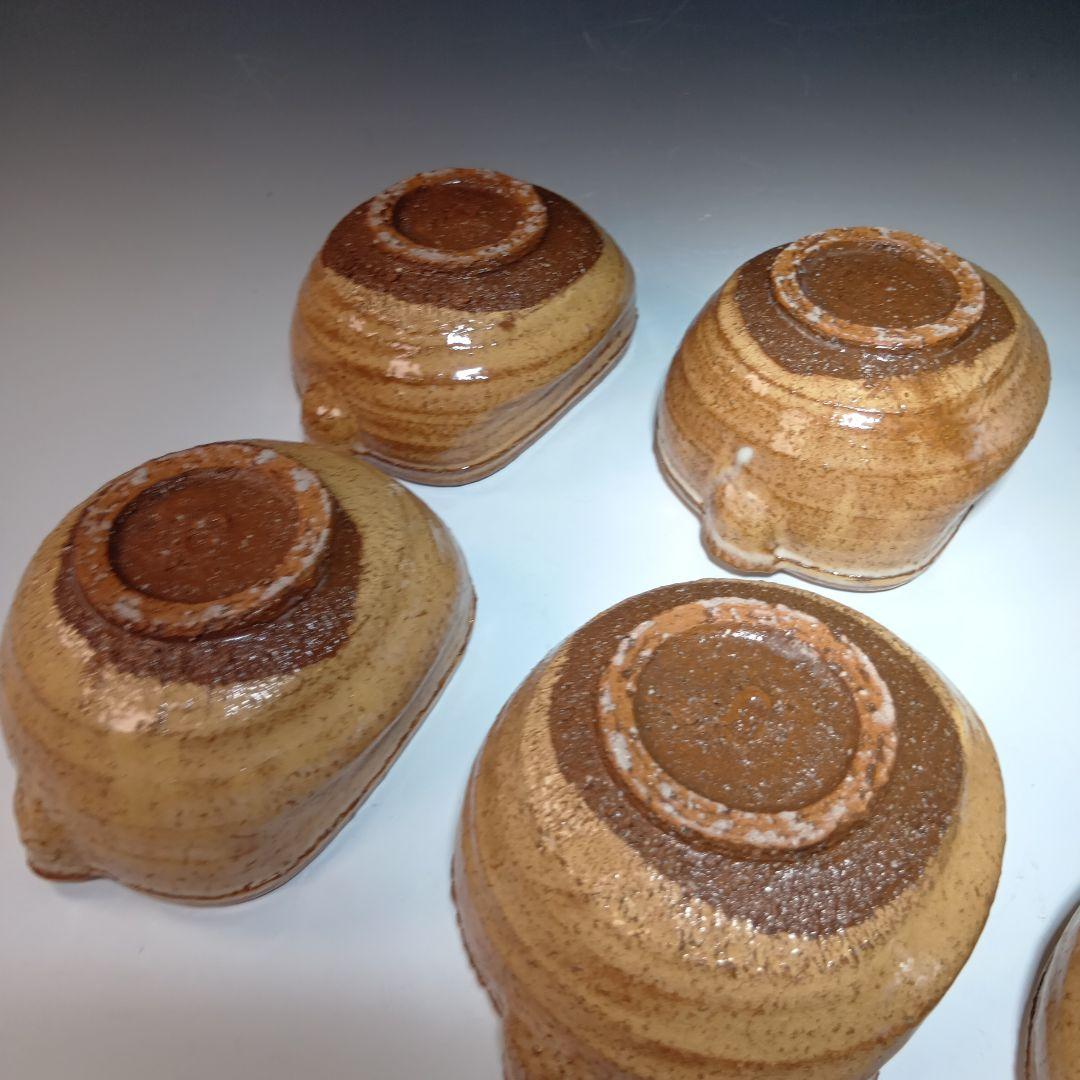 値下げ 茶道具 萩焼 12代田原陶兵衛 片口向付6客 共箱