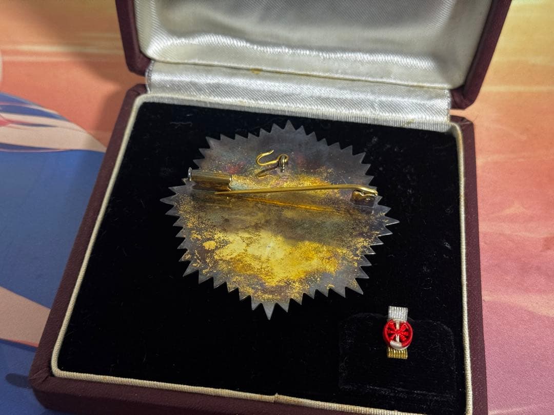 アルゼンチン 五月勲章 純銀製 勲二等 ケース、略绶付き 外交官用 勲章 徽章