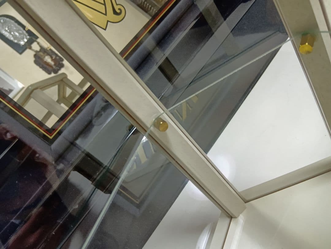 1980's フランス 真鍮 金具 キュリオケース テーブル ディスプレイケース