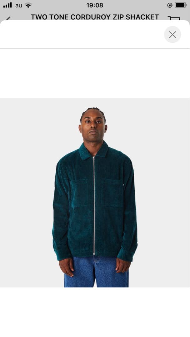 ジャケット・アウター TWO TONE CORDUROY ZIP SHACKET