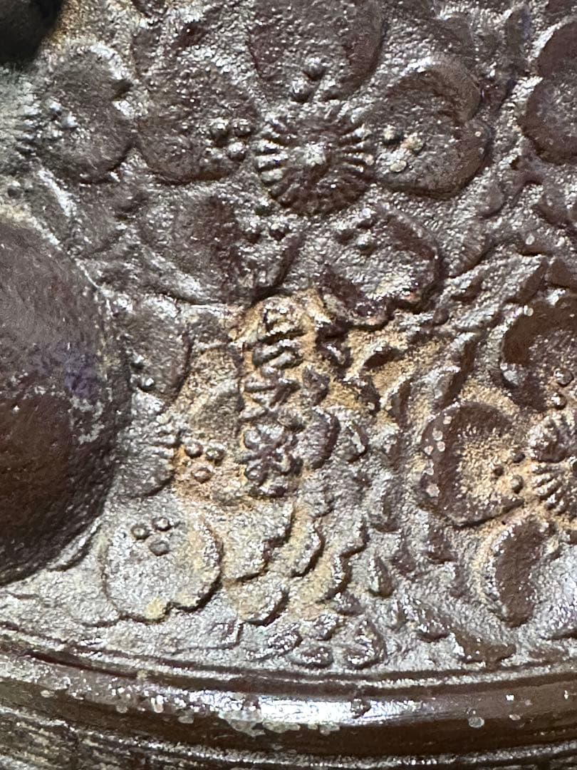 USED、良品 南部長文堂 二代目 長谷川文雄造 総桜文様 南部鉄瓶