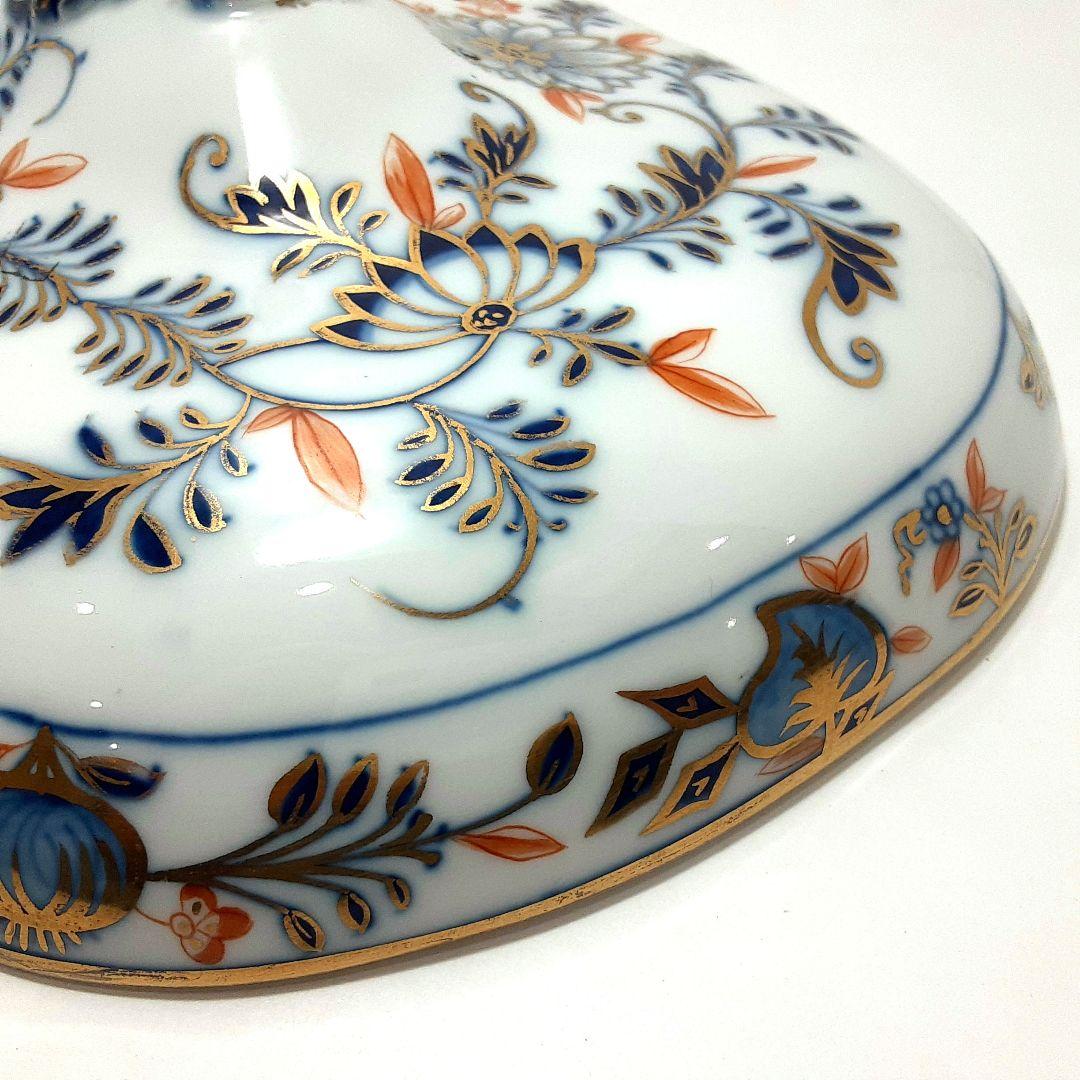 s144-2 オールドマイセン ボタン双剣 朱金オニオン ベジタブルボール