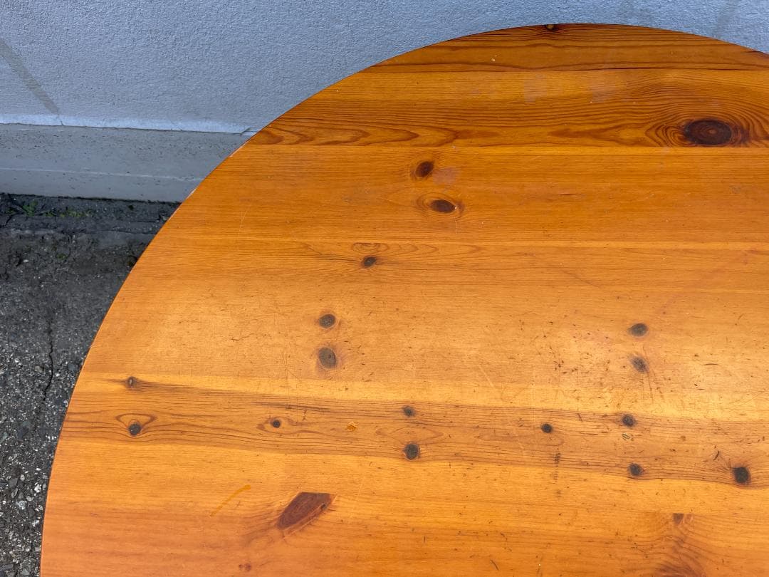 ★状態〇★ 円卓 ダイニングテーブル 直径約92x高さ約73cm テーブル