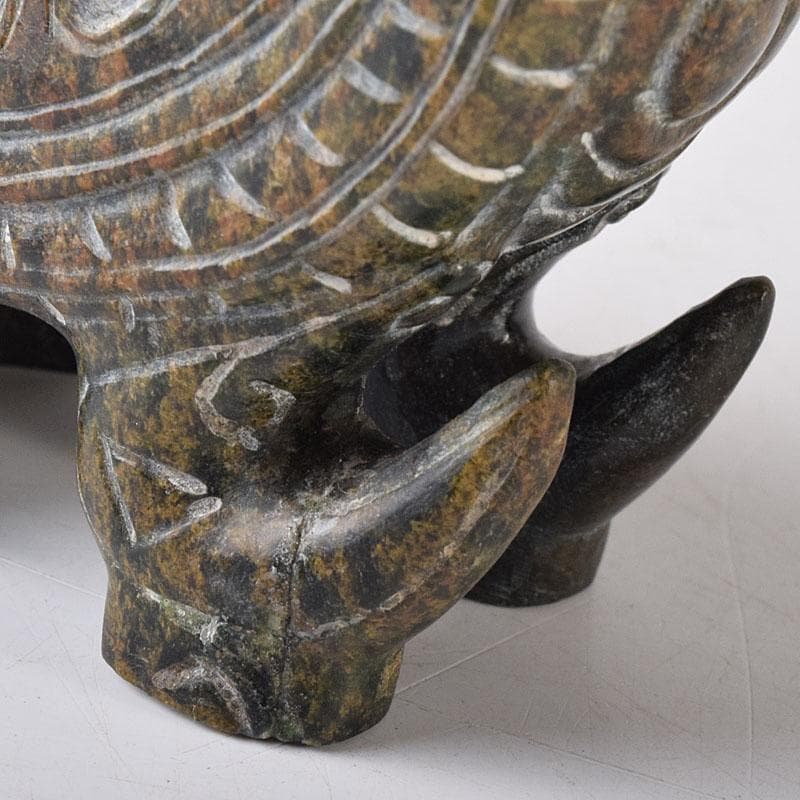 中国 玉石彫刻 神獣型壷 V R8307