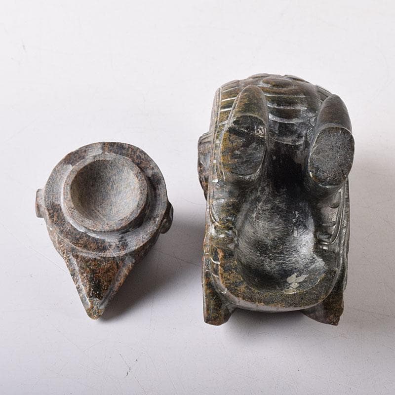 中国 玉石彫刻 神獣型壷 V R8307